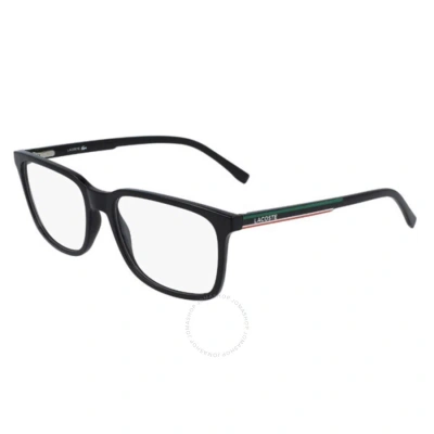 Lacoste Demo Rectangular Men's Eyeglasses L2859 001 57 In Black / Brown