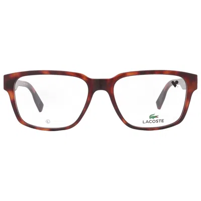 Lacoste Demo Rectangular Men's Eyeglasses L2927 214 56 In Brown