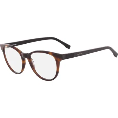 Lacoste Demo Round Ladies Eyeglasses L2834 214 52 In Brown