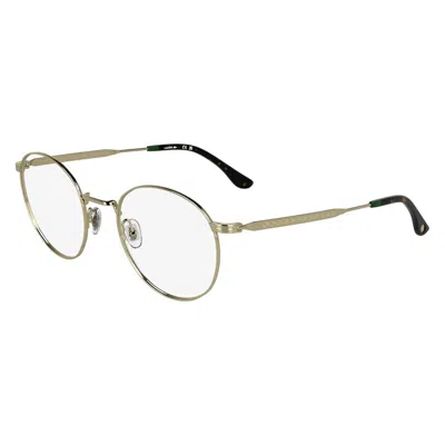 Lacoste Demo Round Unisex Eyeglasses L2308 714 51 In Gold