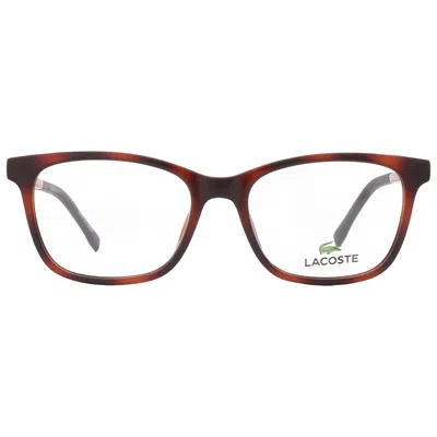 Lacoste Demo Square Kids Eyeglasses L3648 214 48 In Brown