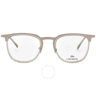 Lacoste Demo Square Unisex Eyeglasses L2264 705 49 In Copper