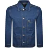Lacoste Men's Heavy Cotton Denim Overshirt - 17 - 43 In Blue