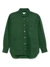 Lacoste Veste Surchemise En Denim Coton In Green