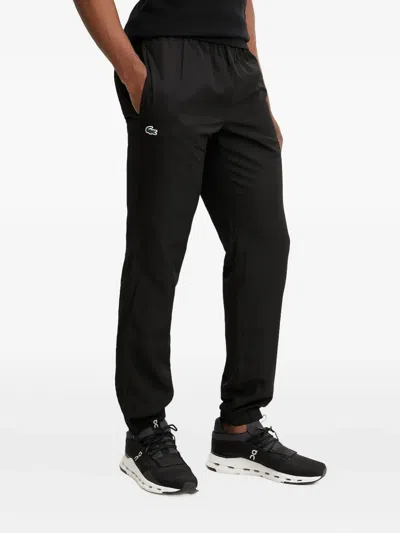 Lacoste Diamond Taffeta Tracksuit In Black