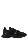 Lacoste Mesh Upper Sneakers With Pull Tab And Rubber Sole In Black