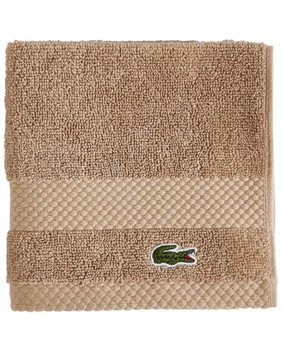 Lacoste Heritage Antimicrobial Wash Towel In Sand
