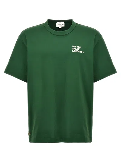 Lacoste Do You Speak ? T-shirt Green