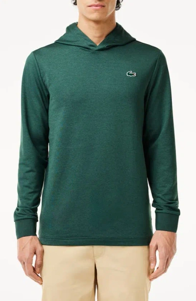Lacoste Double Face Golf Hoodie In Green