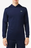 Lacoste Double Face Golf Hoodie In Marine