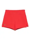 Lacoste Double Face Piqué Shorts In Red