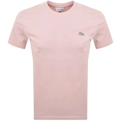 Lacoste Double Logo T Shirt Pink