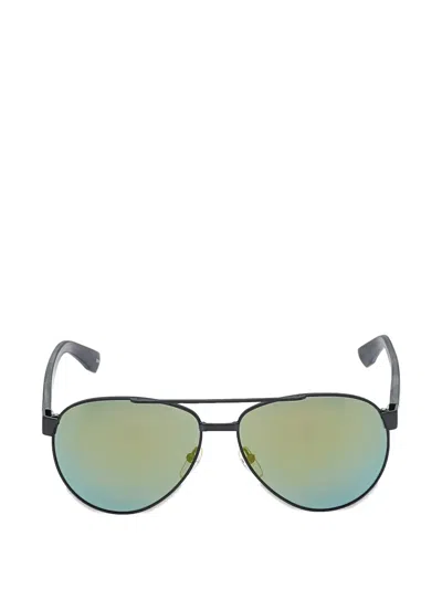Lacoste Double-bridge Pilot-frame Sunglasses In Black
