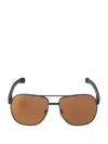 Lacoste Double-bridge Pilot-frame Sunglasses In Blue