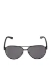 Lacoste Double-bridge Pilot-frame Sunglasses In Gray