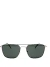 Lacoste Double-bridge Rectangle-frame Sunglasses In Silver