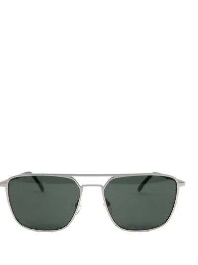 Lacoste Double-bridge Rectangle-frame Sunglasses In Silver