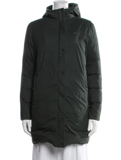 Pre-owned Lacoste Down Coat In Green
