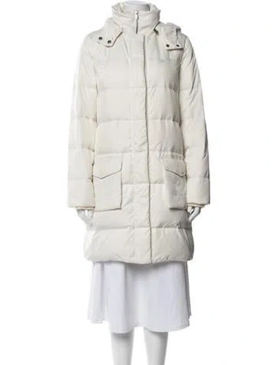 Pre-owned Lacoste Down Coat In White