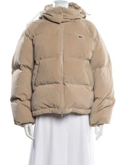 Pre-owned Lacoste Down Jacket In Neutrals