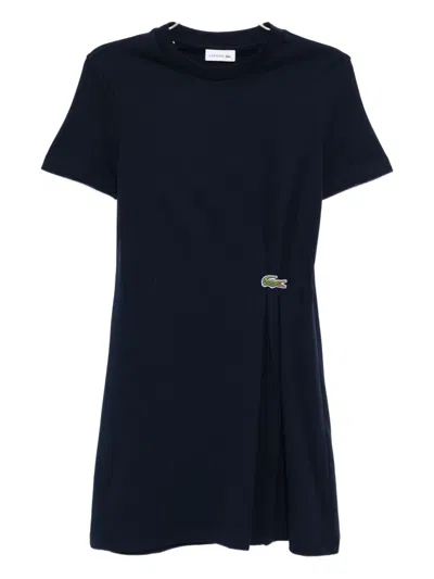 Lacoste Draped Dress In Black