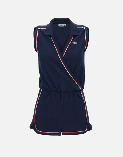 Lacoste Women's Sleeveless Polo Romper - 32 In Blue