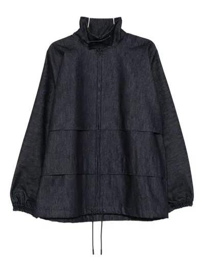 Lacoste Drop-shoulder Denim Jacket In Blue