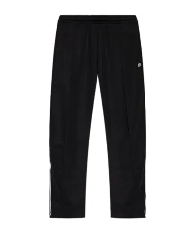 Lacoste Elastic Waist Casual Pants In Black