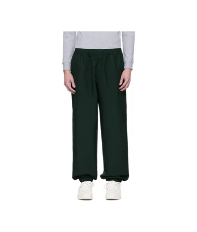 Lacoste Elastic Waist Casual Pants In Green