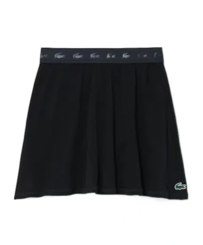 Lacoste Elastic Waist Midi Skirt In Multi