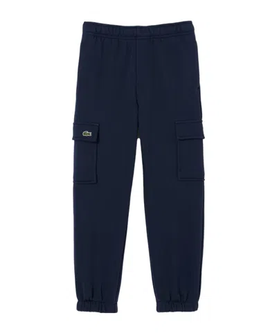 Lacoste Kids' Elastic Waist Sweatpants In Blue