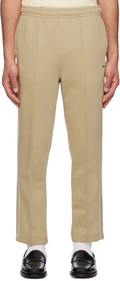 Lacoste Elastic Waist Sweatpants In Nude