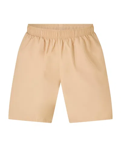 Lacoste Elastic Waistband Athletic Shorts In Neutral