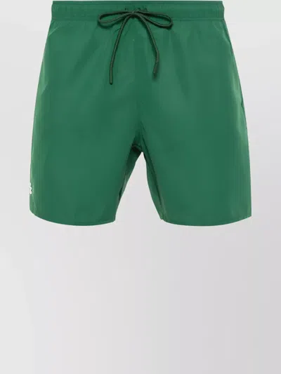Lacoste Elastic Waistband Shorts Side Pockets In Green