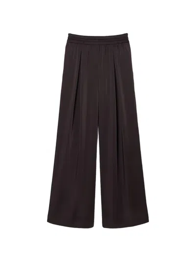 Lacoste Elasticated-waist Trousers In Brown