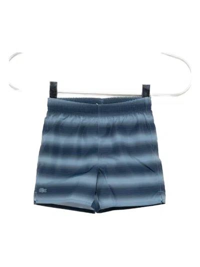 Lacoste Kids' Elasticated Waistband Swimshorts In Blue