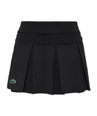 Lacoste Elastic-waist Skirt In Black