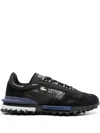 Lacoste Elite Active Textile Leather Sneakers In Black