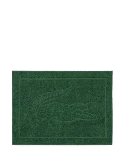 Lacoste Embossed Crocodile Bath Mat In Green