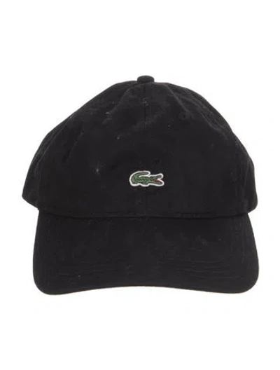 Pre-owned Lacoste Embroidered Baseball Cap In Black