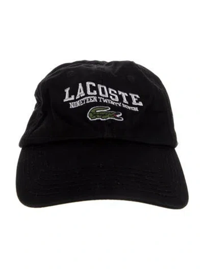 Pre-owned Lacoste Embroidered Baseball Cap In Black