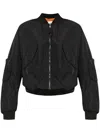 Lacoste Embroidered Bomber Jacket In Black
