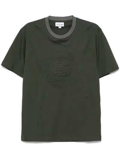 Lacoste Besticktes T-shirt In Green