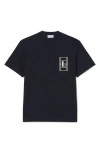 Lacoste Embroidered Court Logo Cotton T-shirt In Black