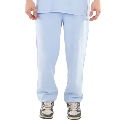 Lacoste Embroidered Crocodile Cotton Sweatpants In Blue
