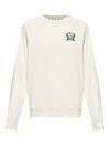Lacoste Embroidered-emblem Sweatshirt In White