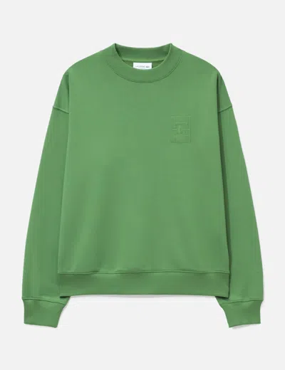 Lacoste Embroidered Fleece Sweatshirt In Green