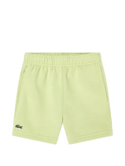 Lacoste Embroidered-logo Shorts In Green