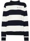 LACOSTE EMBROIDERED-LOGO STRIPED SWEATSHIRT