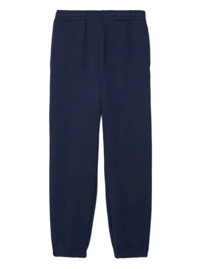 Lacoste Embroidered-logo Sweatpants In Blue